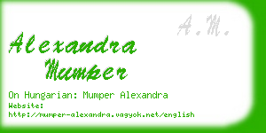 alexandra mumper business card